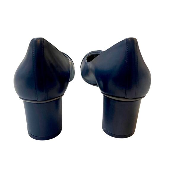 Moses Grace Vigore Navy Leather Pumps | Size 41.5 | Italian Vero Cuoio - Picture 5 of 7